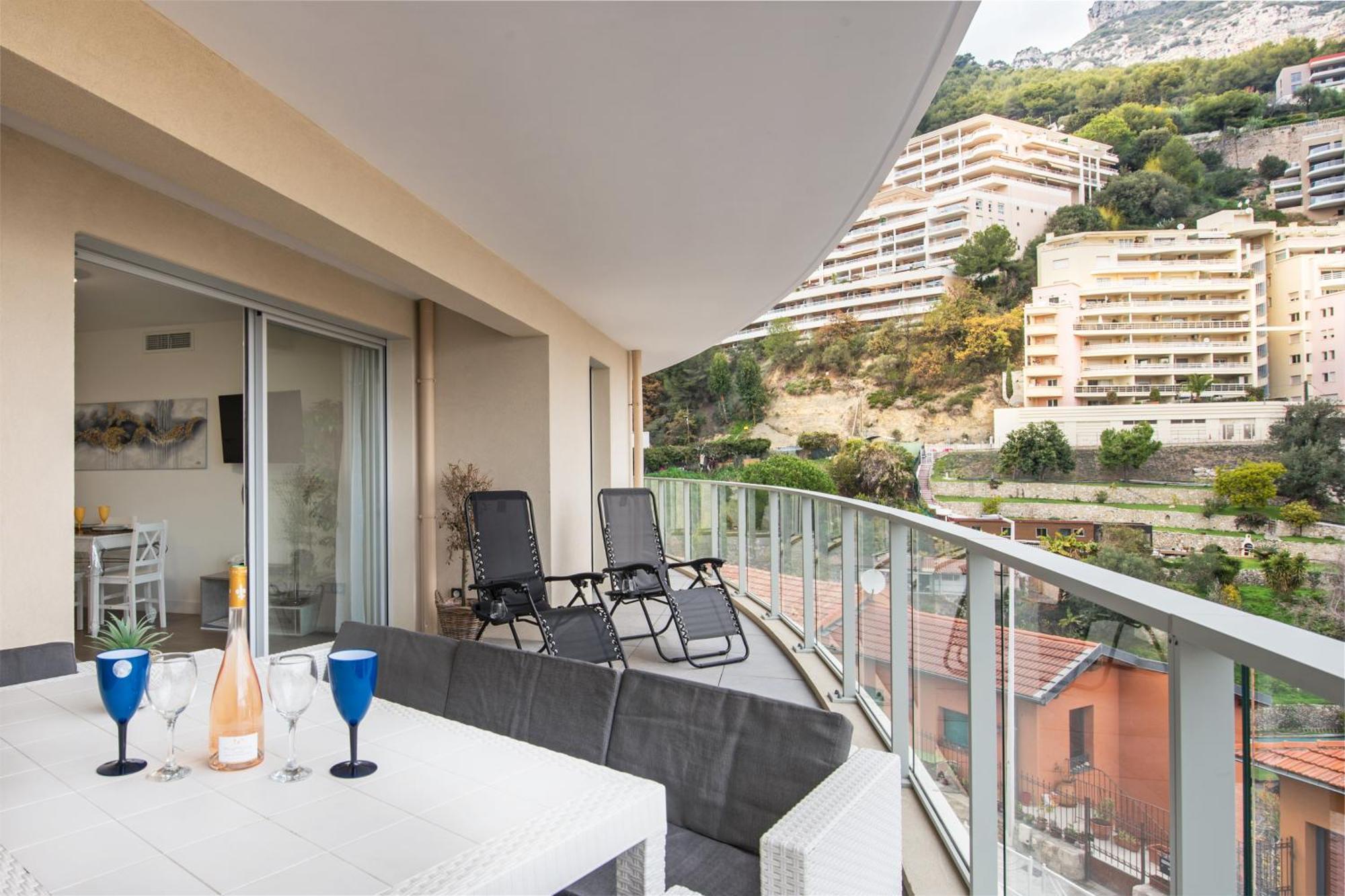 Grande Terrasse - Vue Mer - Parking - Bk Beausoleil Bagian luar foto